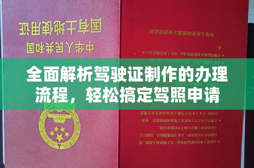 天柱全面解析驾驶证制作的办理流程，轻松搞定驾照申请