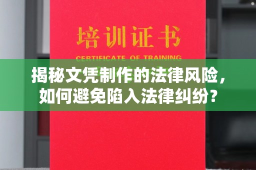 和政揭秘文凭制作的法律风险，如何避免陷入法律纠纷？